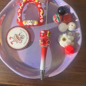 Festive Choose Your DIY Beadable Pen and Beads Supplies Set